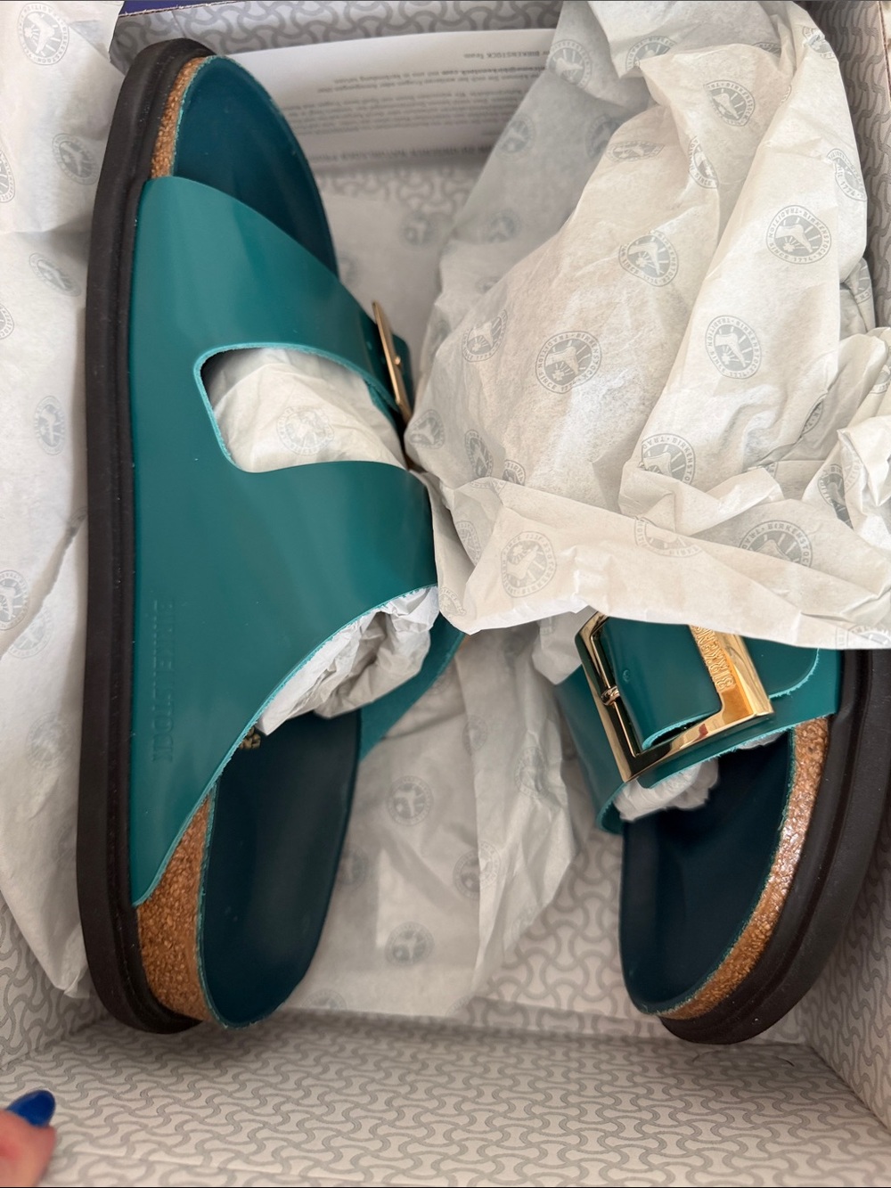 SOLD -NEW Birkenstock Arizona Droplet Big Buckle sandal Dark Teal 40 / US 9 - 9. - Picture 6 of 6